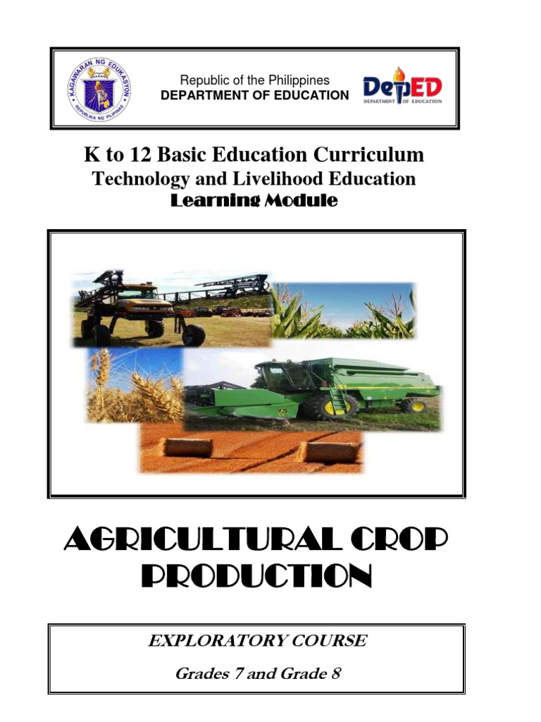 K to 12 Agricultural Crop Production Module | PDF | Area | Plough