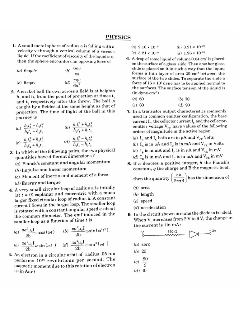 BITSAT Mock3 2025 | PDF