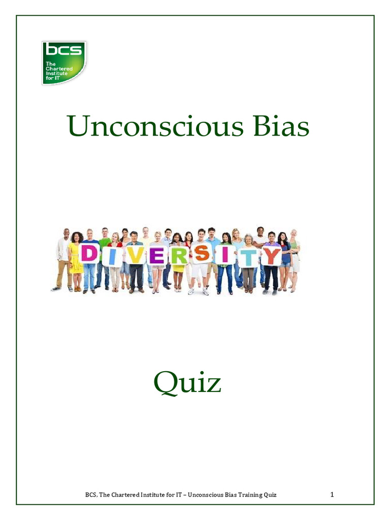 B Unconscious Bias Quiz | PDF | Bias | Self Awareness