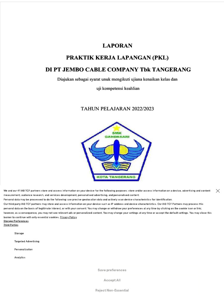 Laporan PKL di PT Jembo Cable Tbk | PDF