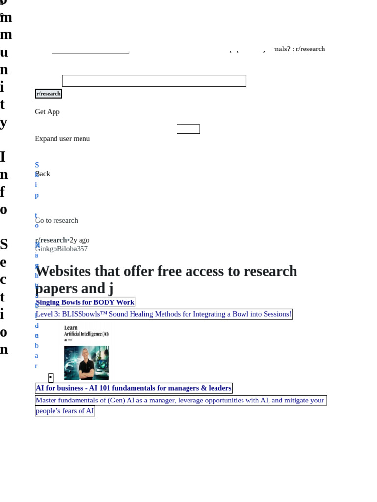 Free Access to Research Papers Online | PDF | Academic Publishing ...