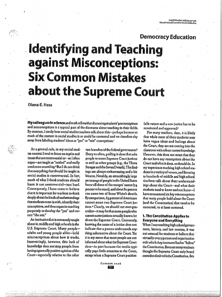 Misconceptions SCOTUS | PDF