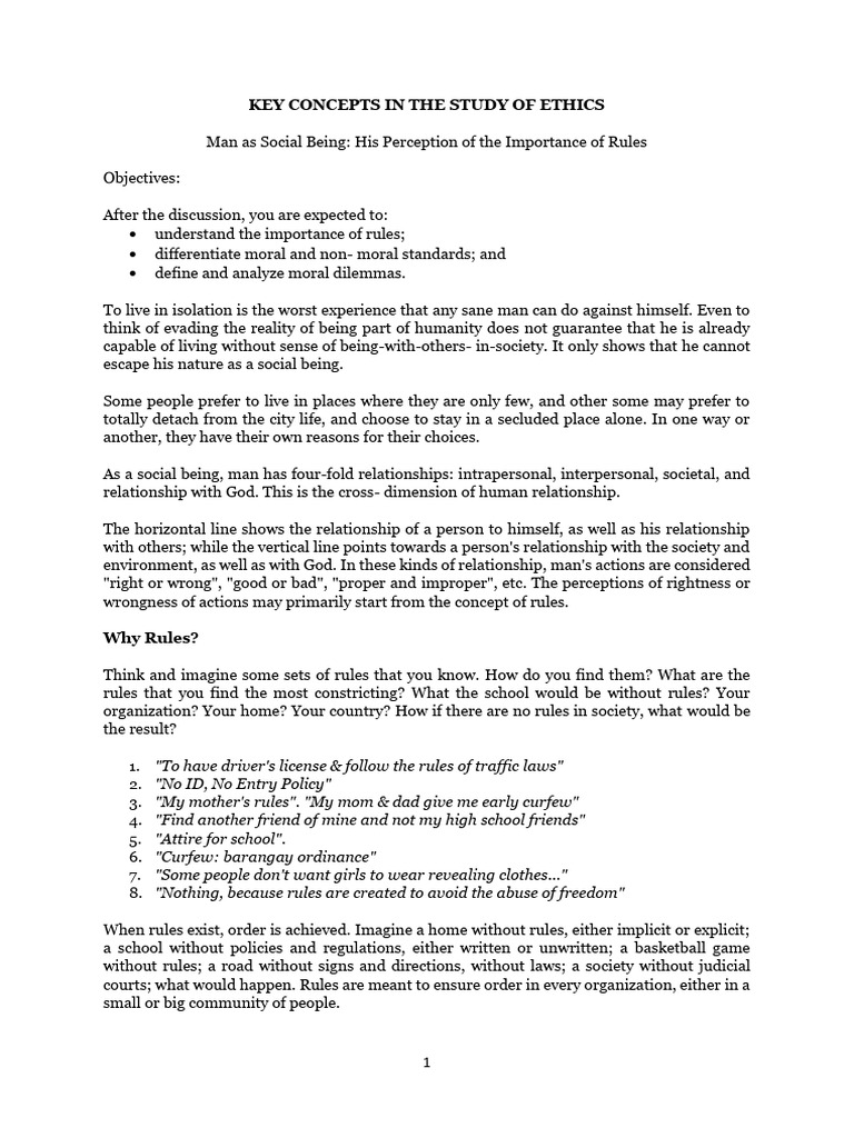 2. Key Concepts in the Study of Ethics | PDF