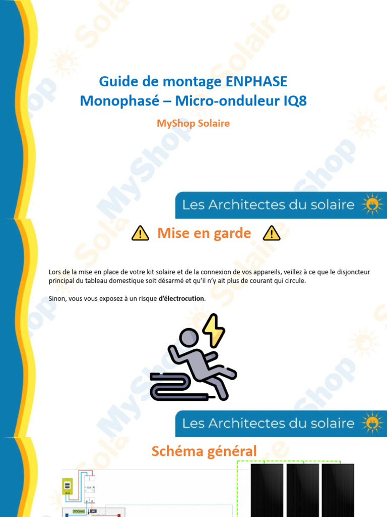 Guide de montage Micro-onduleur IQ8 | PDF | Électrotechnique | Électricité