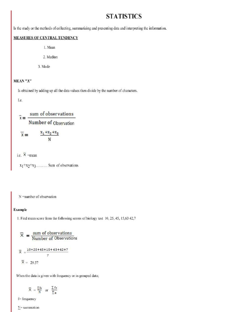 Statistics | PDF
