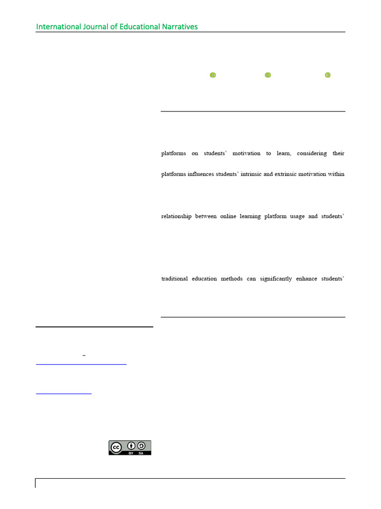 Online Learning Platforms & Student Motivation | PDF | Motivation ...