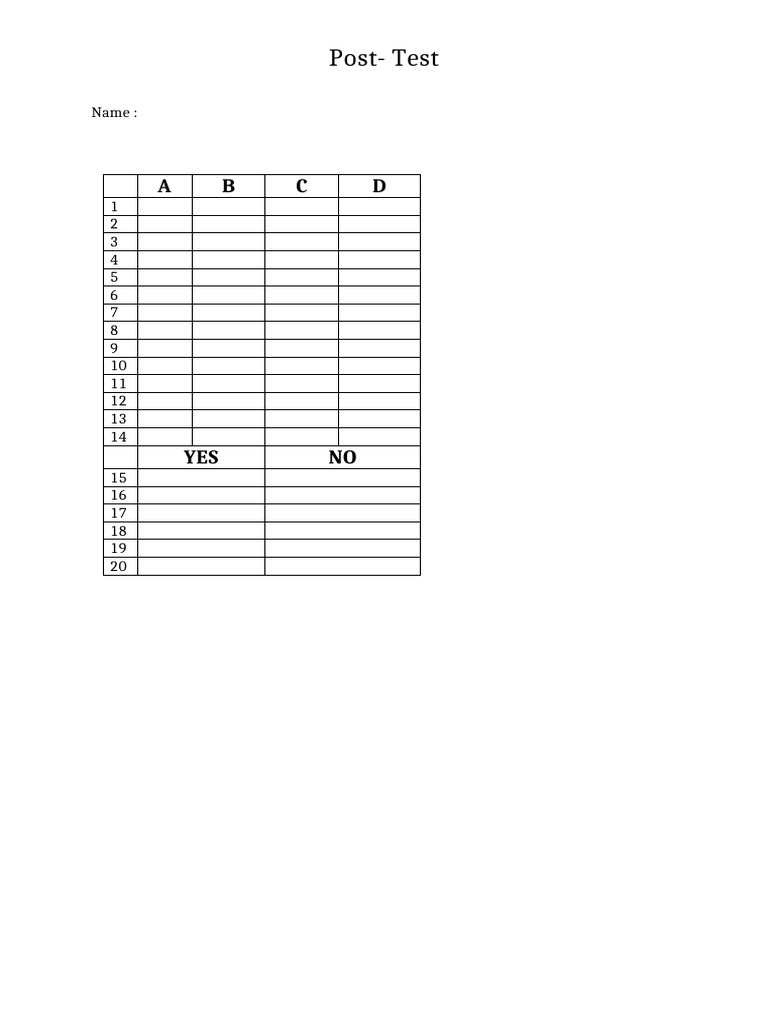 Post-Test | PDF