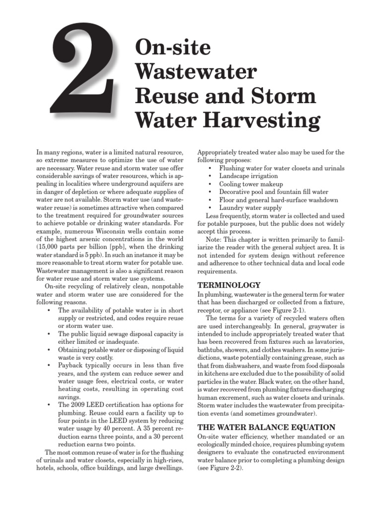 On-Site Water Reuse & Stormwater Solutions | PDF | Reclaimed Water | Water