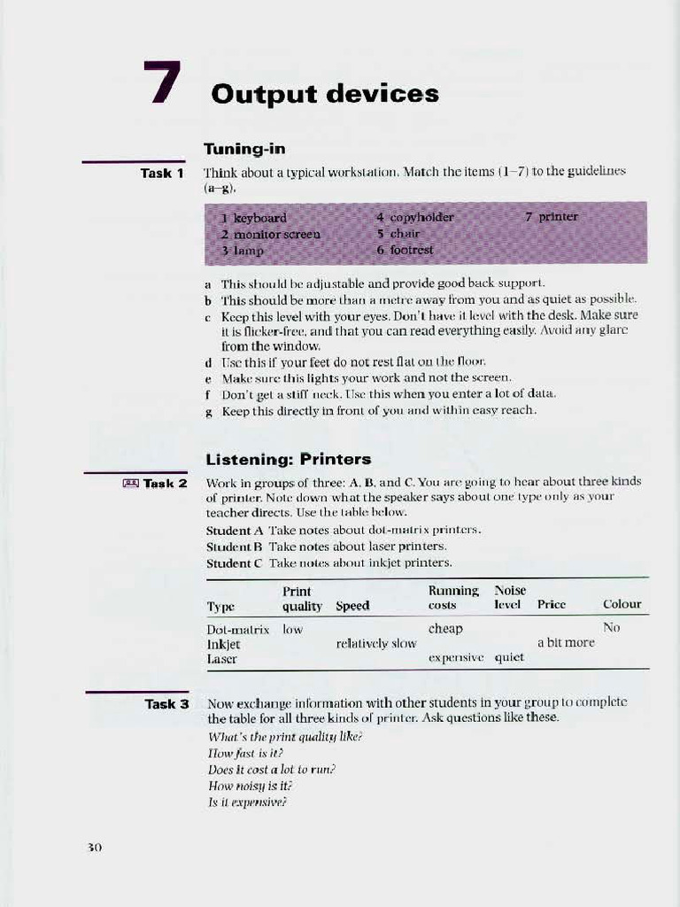 Unit7 Output Devices | PDF