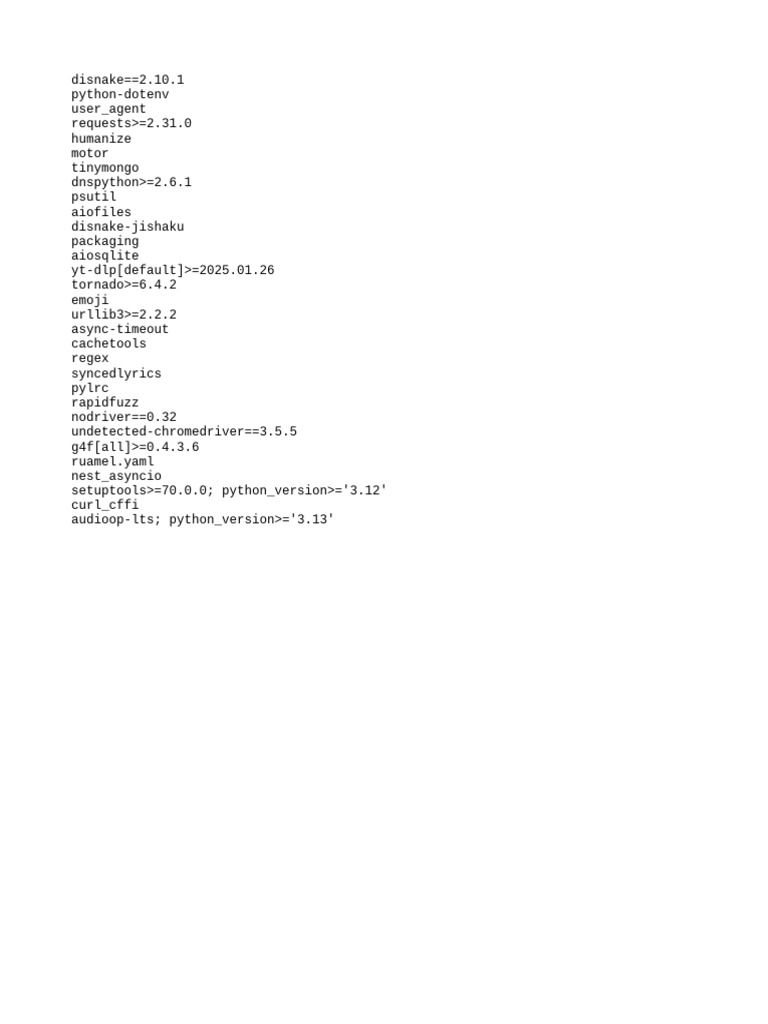 Python Package Dependencies List | PDF