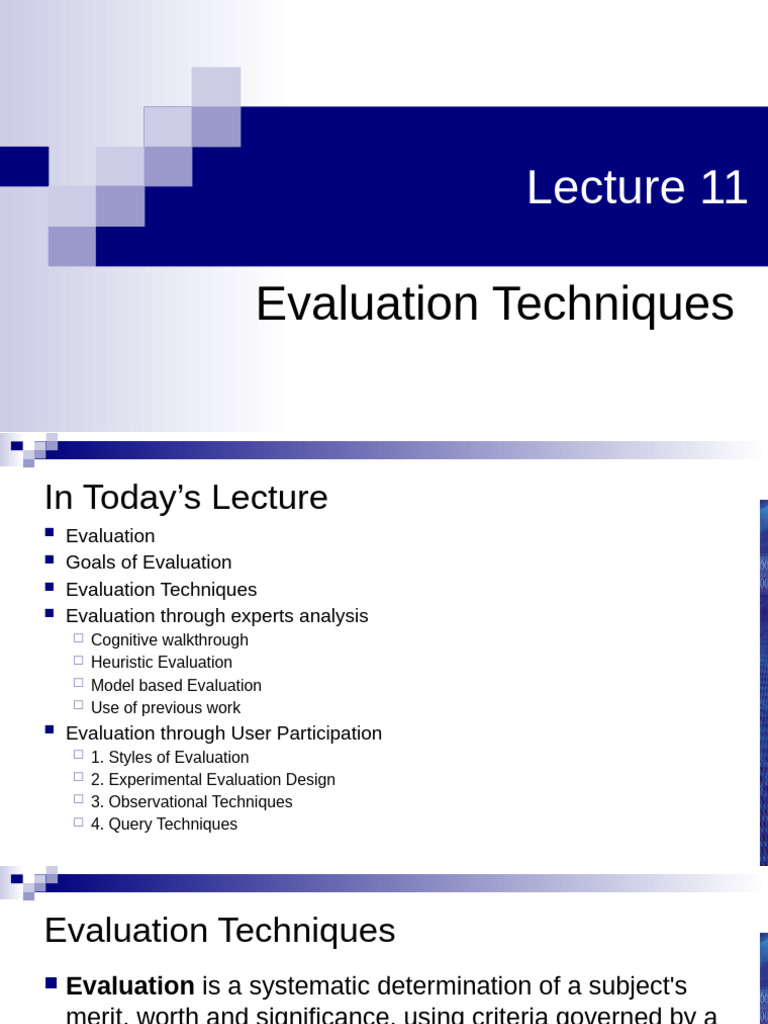 Hci Lecture 11 | PDF | Usability | Evaluation