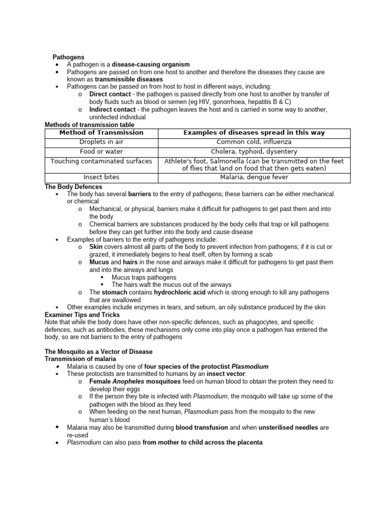 Understanding Pathogens and Disease Transmission | PDF | Immune System ...