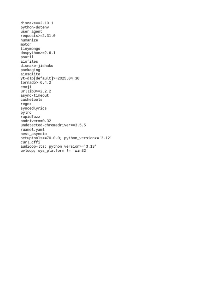Python Package Dependencies List | PDF