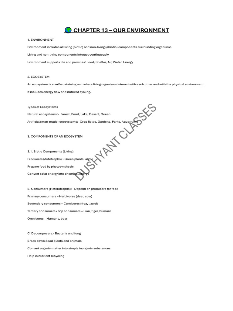 Understanding Ecosystems and Environmental Impact | PDF | Ecosystem ...