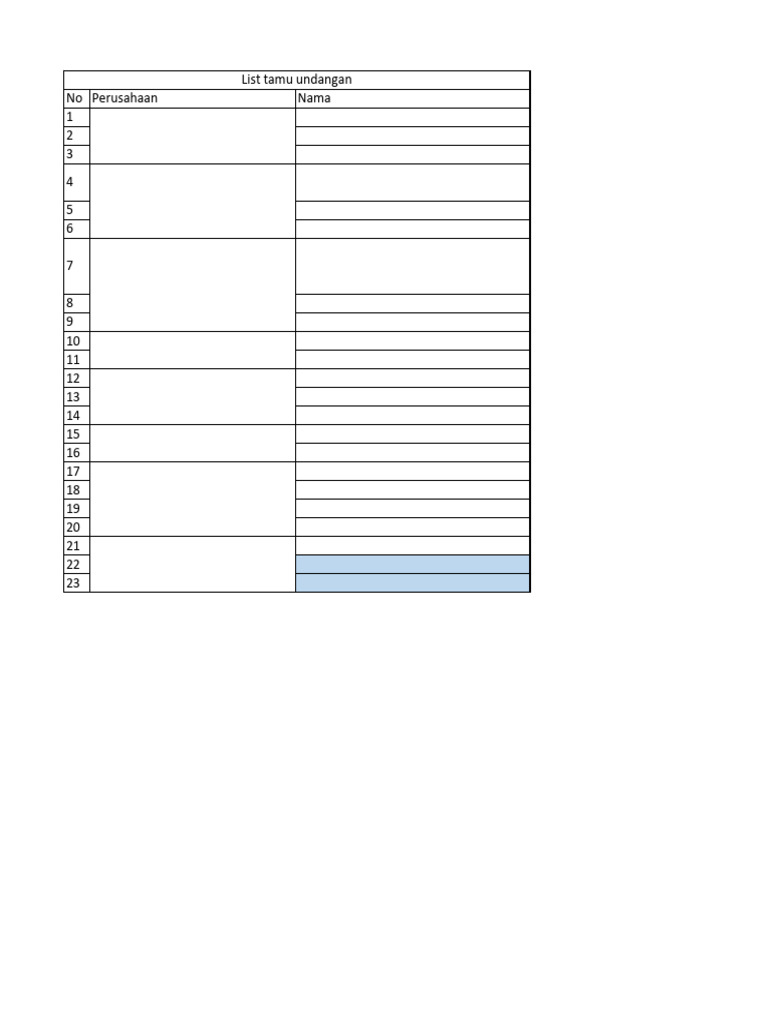 List Tamu Undangan | PDF