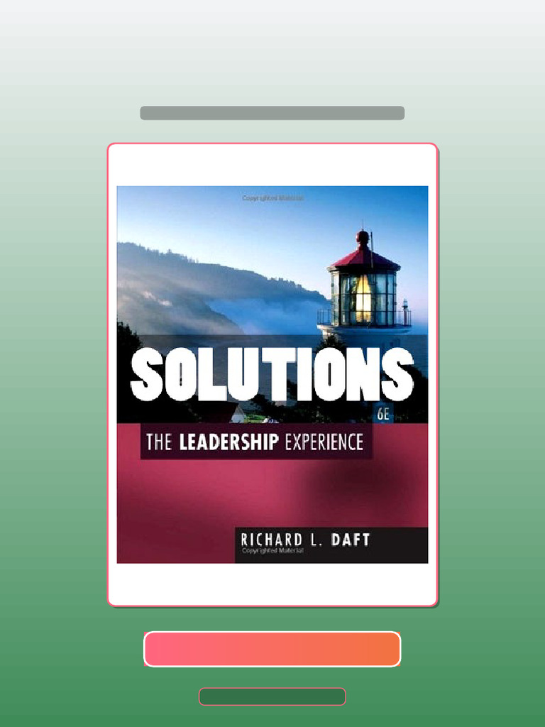 Test Bank for the Leadership Experience 6 Ed Daft | PDF | Multiple ...