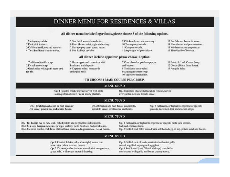 Menu 2 | PDF