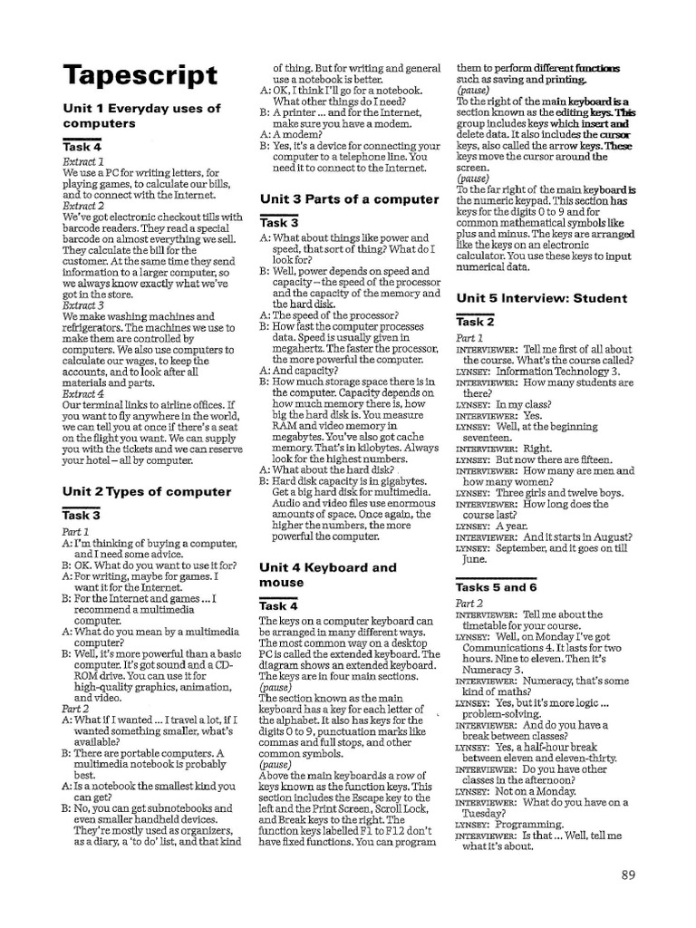 L8-tapescript | PDF