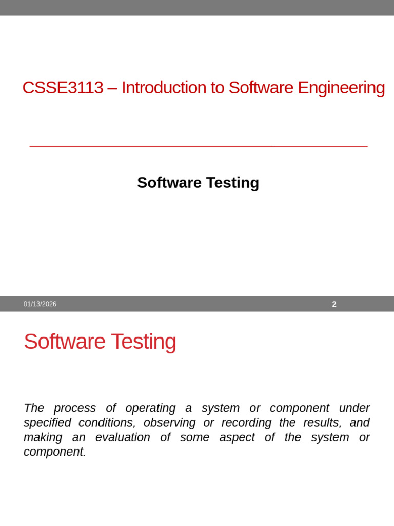 W13 - 01 - Software Testing 2 | PDF | Software Testing | Computer ...