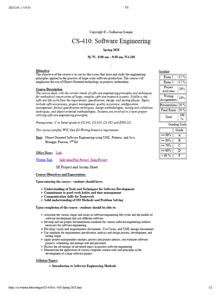 Software Engineering Course Overview | PDF | Software Development ...