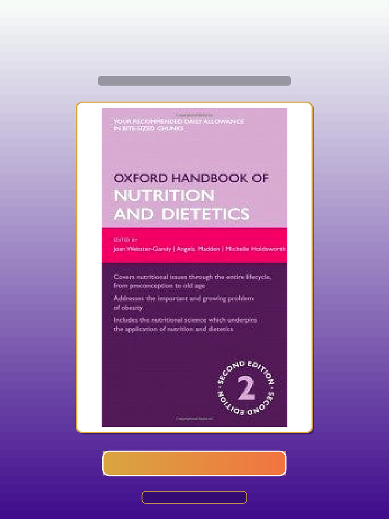 Test Bank for Oxford Handbook of Nutrition and Dietetics 2e | PDF ...