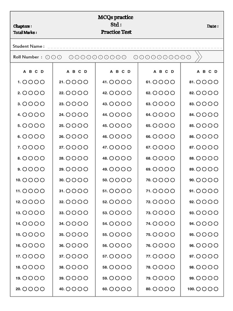 MCQ Practice Test Template | PDF | Chess | Chess Theory