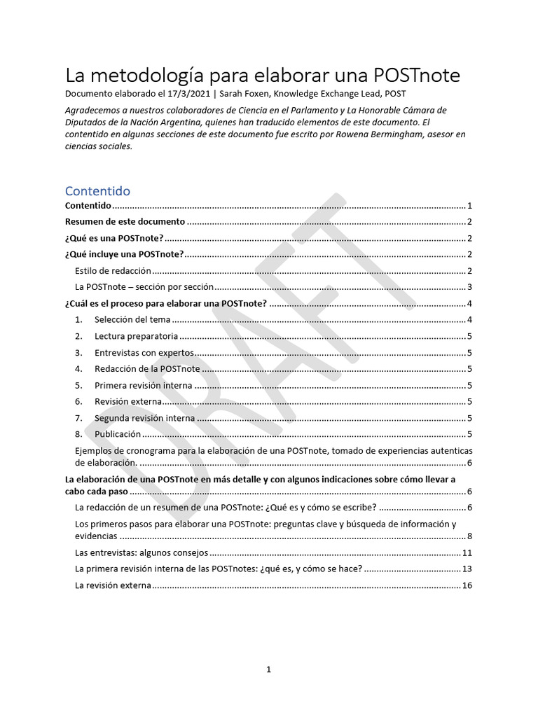 Guía para elaborar una POSTnote | PDF | Ministerio (Departamento de ...