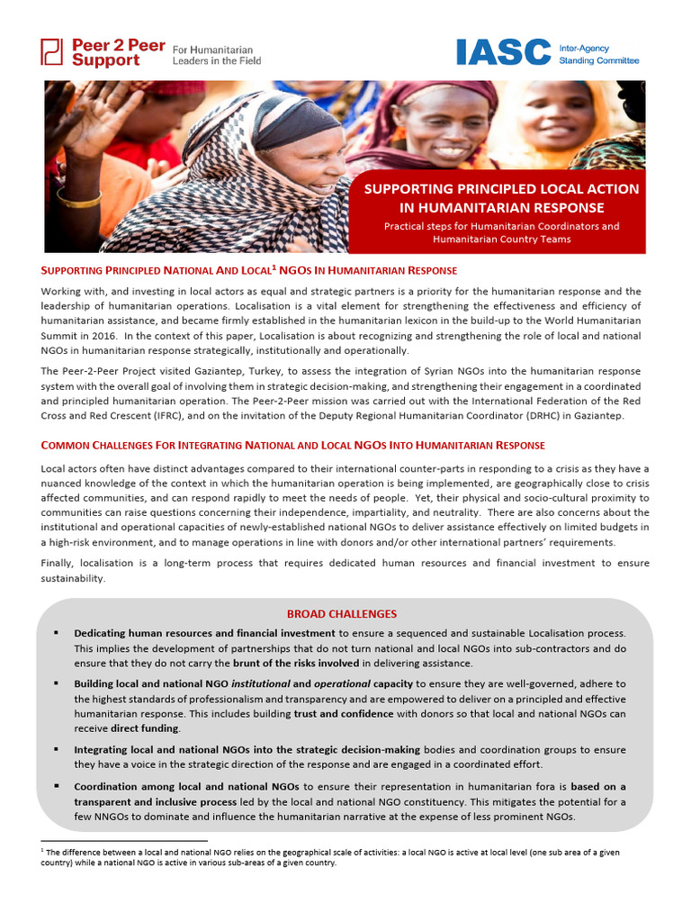 Strengthening Local NGOs in Humanitarian Response | PDF | Non ...