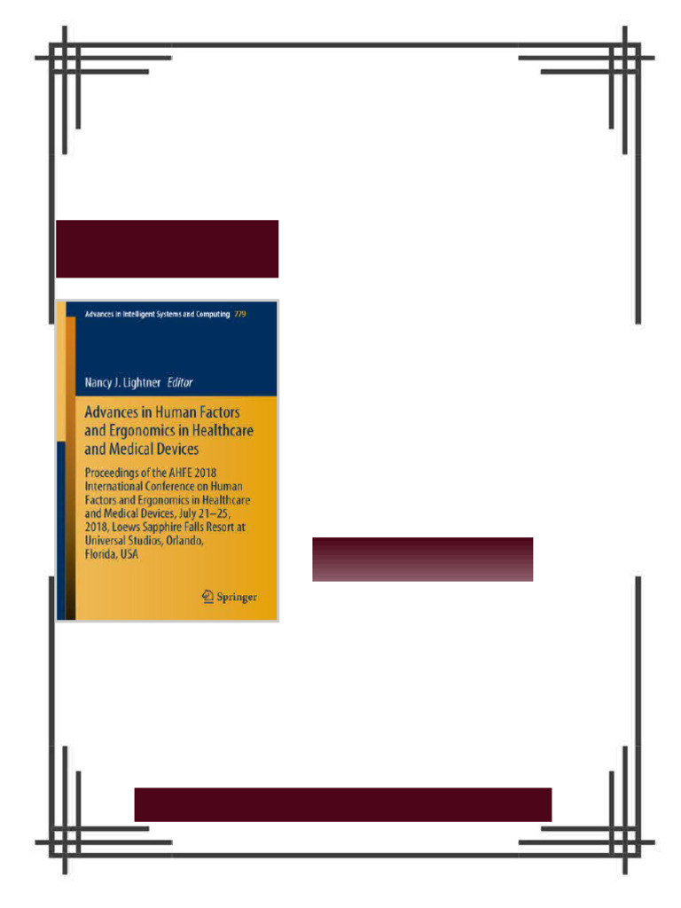 Advances in Human Factors and Ergonomics in Healthcare and Medical ...