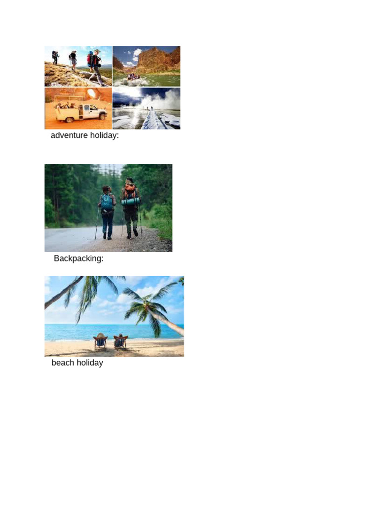 Adventure Holiday Types Explained | PDF