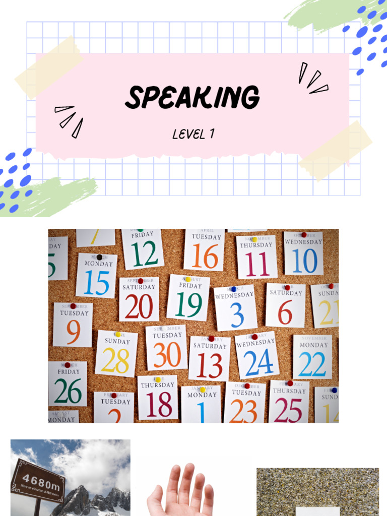 Speaking Level 1 | PDF