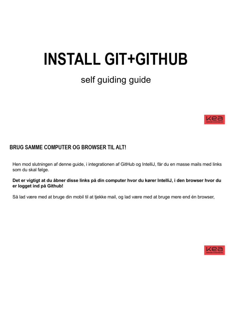 Install Git Og Forbind IntelliJ Og Github | PDF