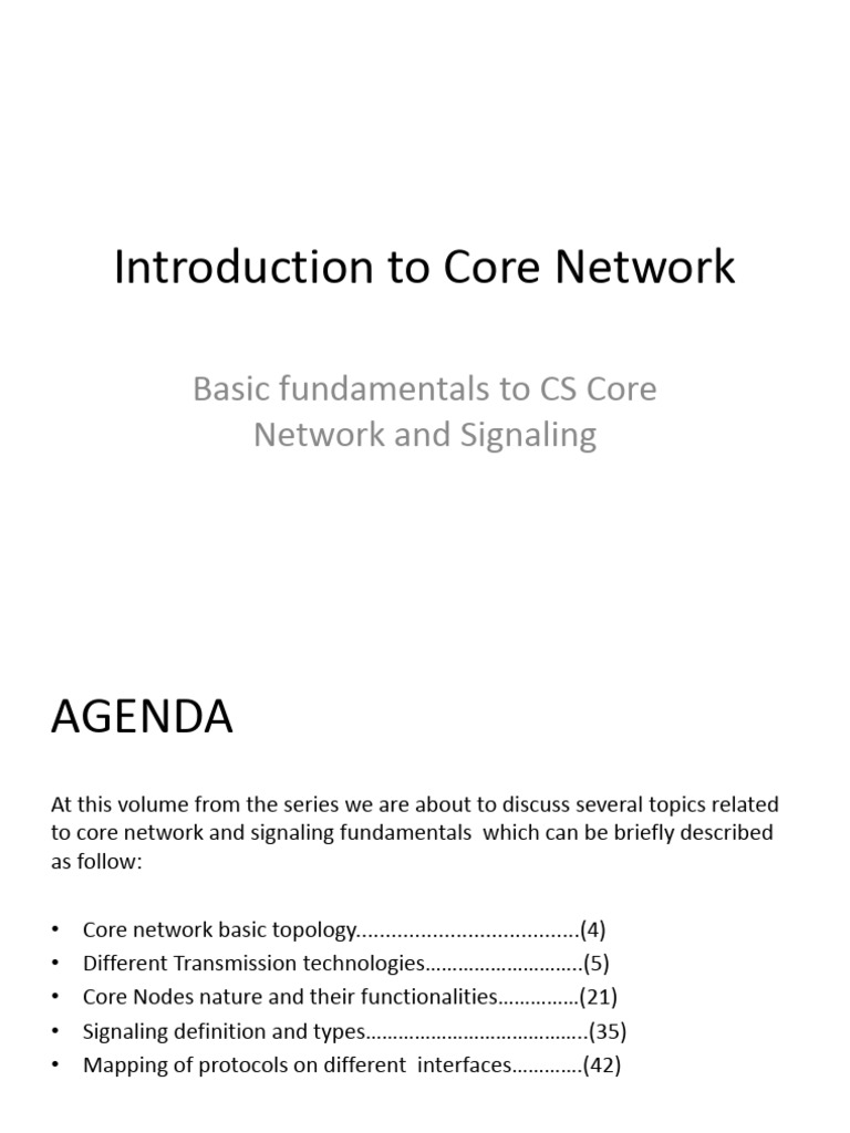 Core Network and Signaling Fundamentals | PDF | Asynchronous Transfer ...