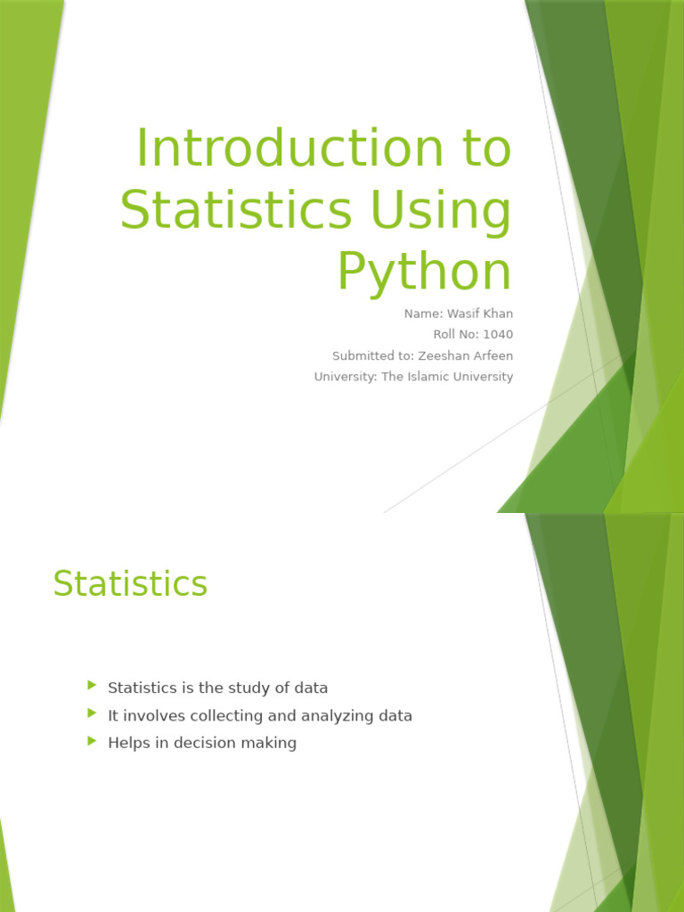 Introduction to Statistics Using Python Simple Style | PDF