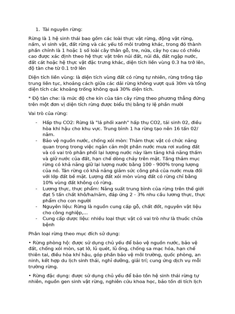 (MTPT) Chương 4 (Phát triển và tài nguyên thiên nhiên) | PDF