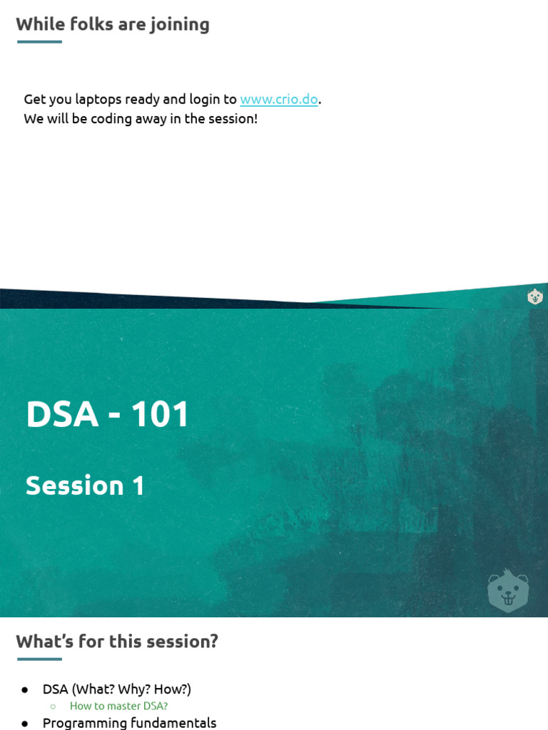 dsa-101-lsession-1 | PDF | Control Flow | Computer Programming