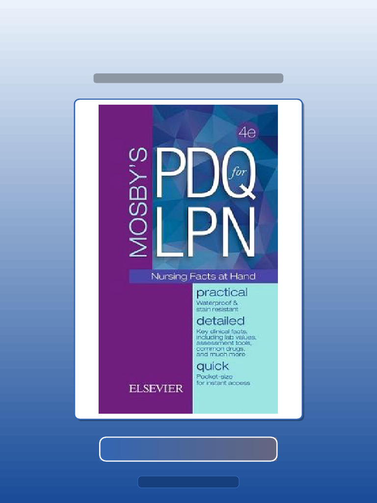 Test Bank for Mosbys PDQ for LPN 4th Edition | PDF | Multiple Choice ...