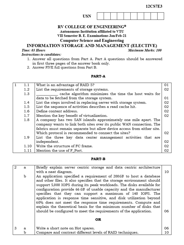 12CS7E3_2 | PDF | Computer Data Storage | Computer Engineering