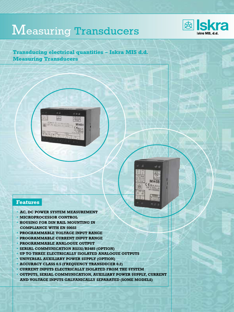 Measuring Transducers MIS | PDF | Power Supply | Alternating Current