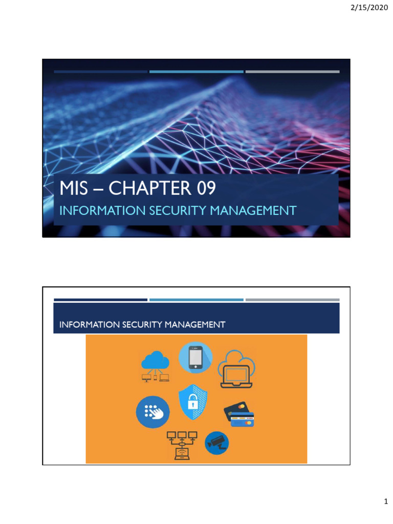 MIS Chapter 09 Information Security Management | PDF | Malware | Encryption