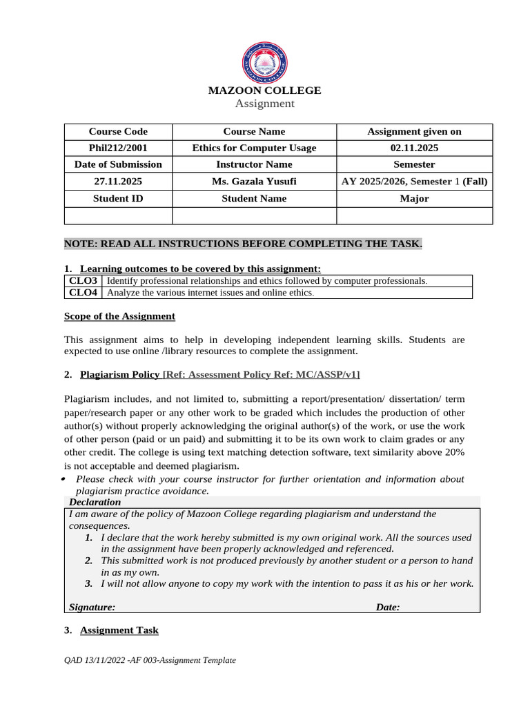 Assignment Phil212 | PDF | Plagiarism