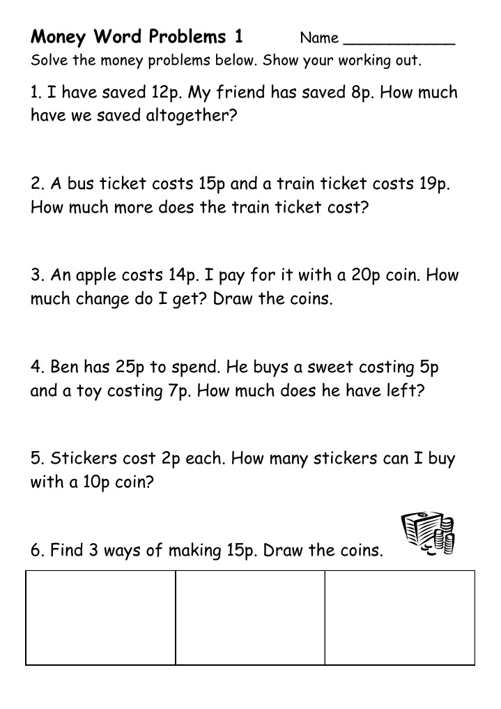 Philippine Money Word Problems Worksheets | PDF | Currency | Coins