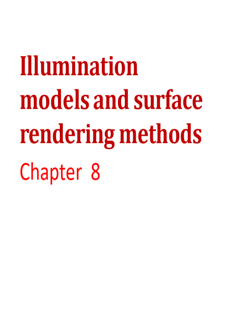 Illumination and Surface Rendering KEC 2 | PDF | Reflection (Physics ...