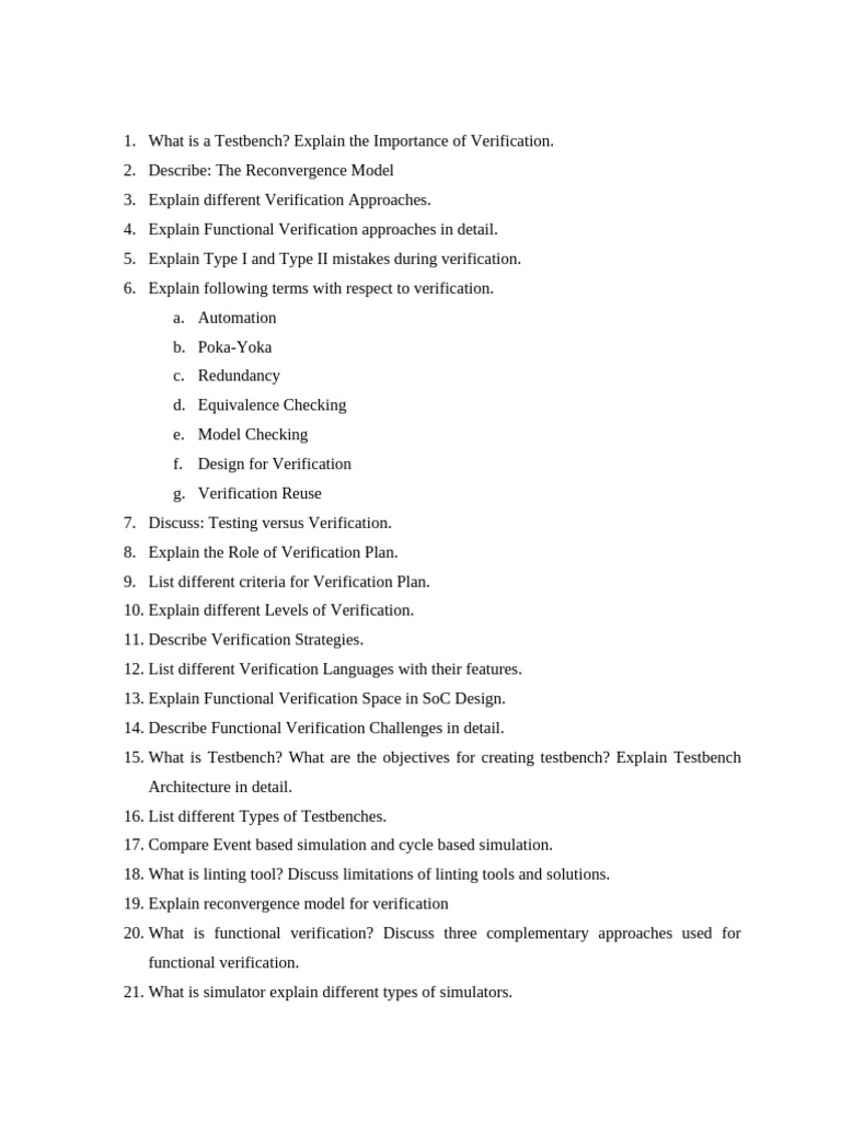 VLSI Verification Techniques Overview | PDF | Formal Verification ...