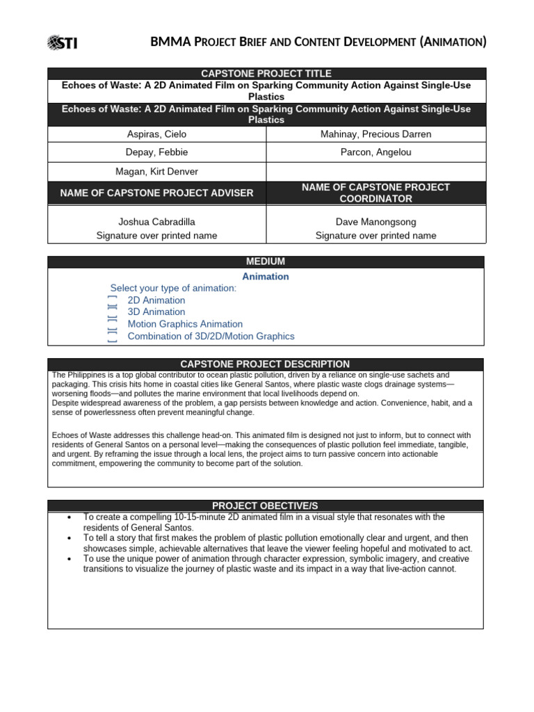 Content Development Brief Echoes of Waste | PDF