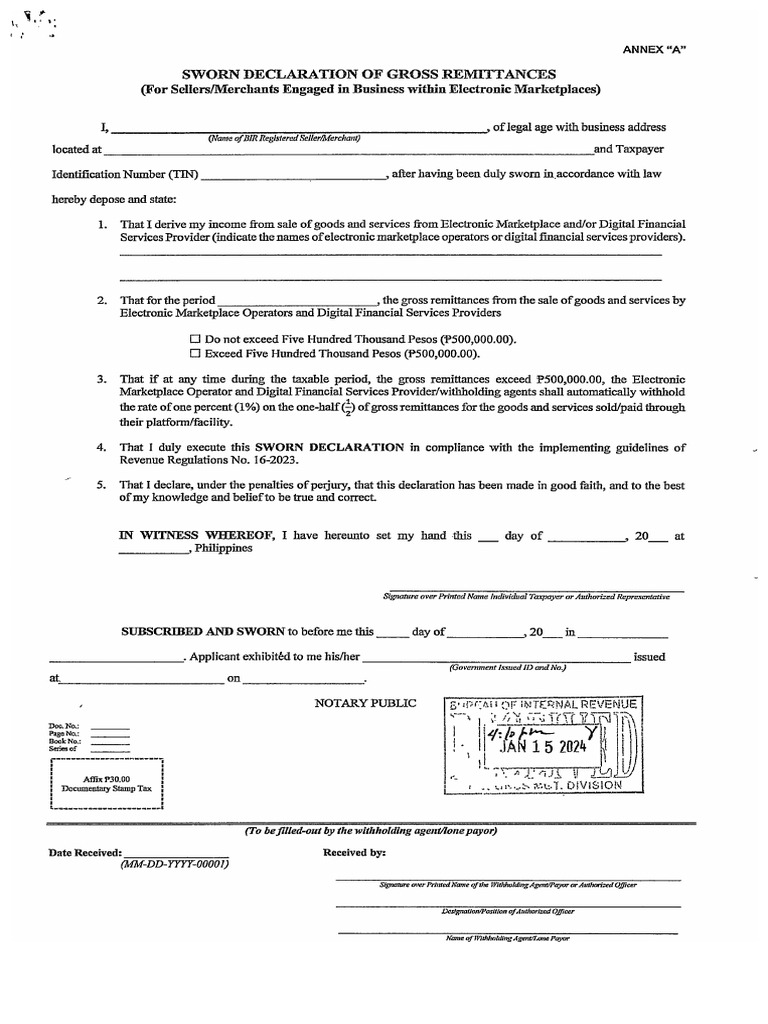 RMC No. 8-2024 Annex A | PDF