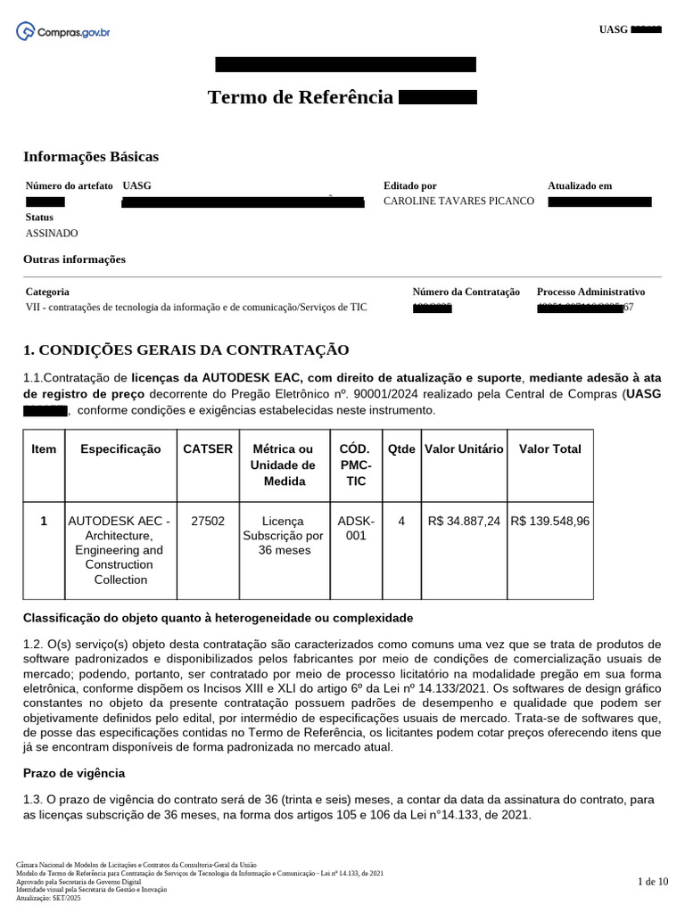 Termo de Referência: Licitação TIC 2025 | PDF | Auto Cad | BIM