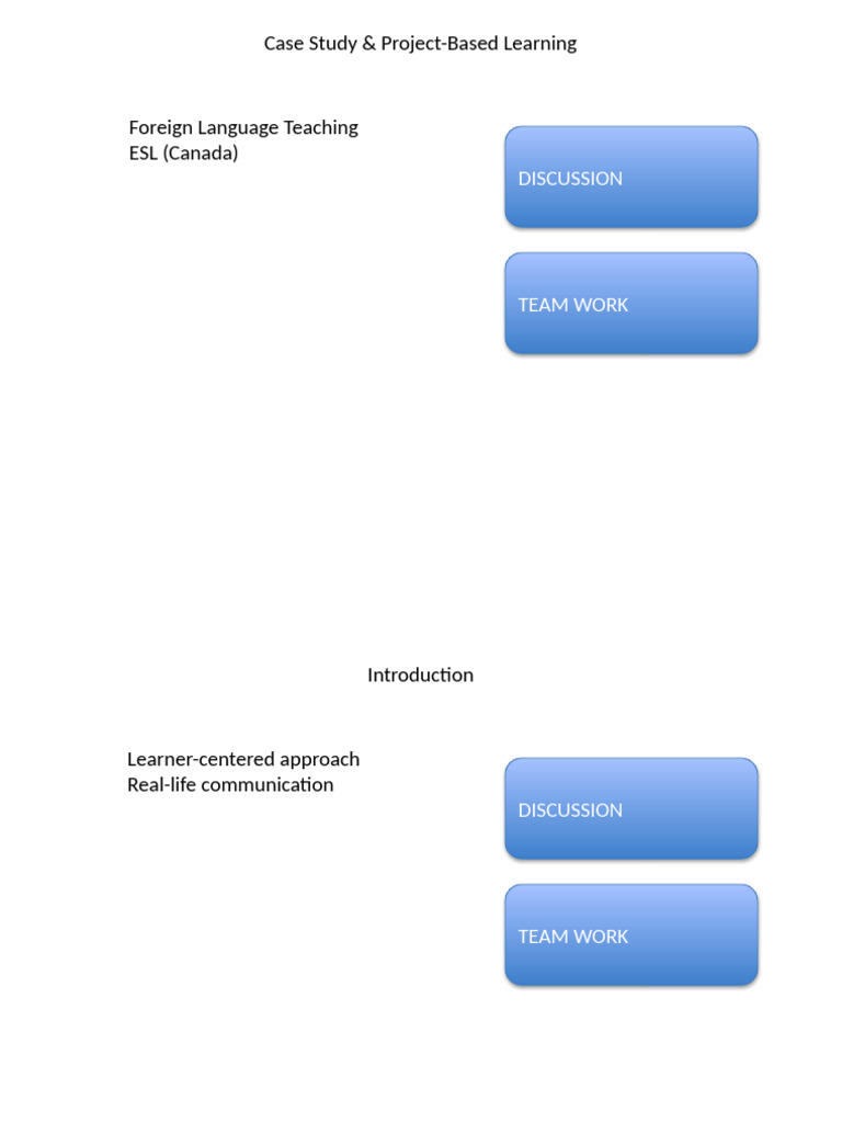 ESL Case Study & Project Learning Guide | PDF