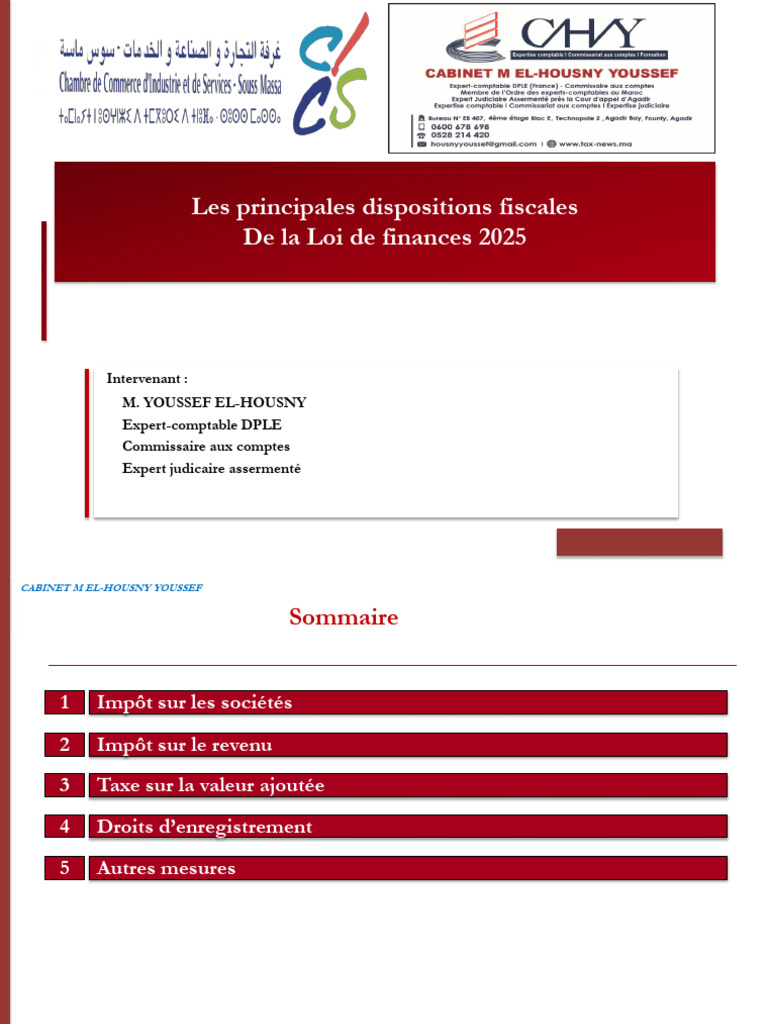 Dispositions fiscales Loi de finances 2025 | PDF | Impôt sur le revenu ...