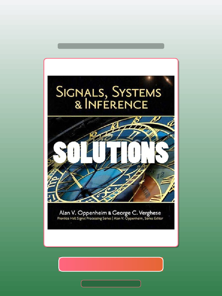 Test Bank for Signals Systems and Inference 1 Ed Oppenheim | PDF ...